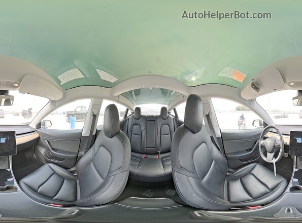 5YJ3E1EB0LF599633 2020 TESLA MODEL Black Widok naklejki z numerem VIN