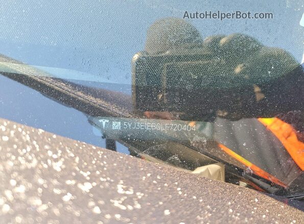5YJ3E1EB0LF720404 2020 TESLA MODEL Серый Вид подкапотного пространства