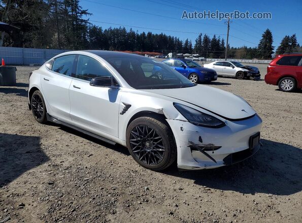 5YJ3E1EB0LF744461 2020 TESLA MODEL Белый Передняя правая четверть