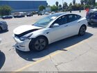 2022 Tesla Model 3 Long Range Dual Motor All-wheel Drive White vin: 5YJ3E1EB0NF161066