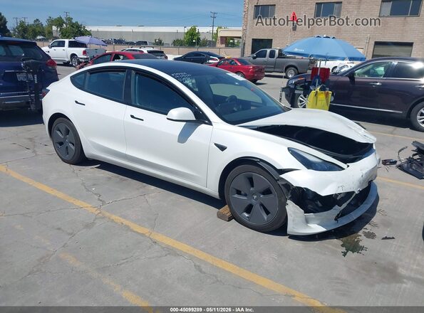 5YJ3E1EB0NF161066 2022 TESLA MODEL 3 White Передня права чверть