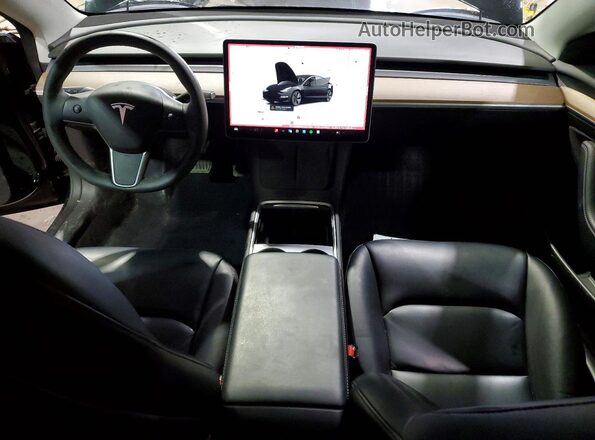 5YJ3E1EB0NF207723 2022 TESLA MODEL Черный Вид панели приборов