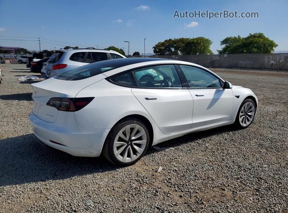 5YJ3E1EB0NF236929 2022 TESLA MODEL Белый Задняя правая четверть
