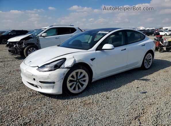5YJ3E1EB0NF236929 2022 TESLA MODEL Белый Передняя левая четверть