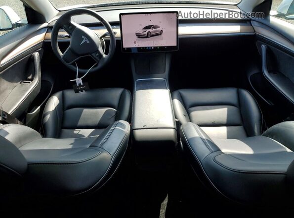 5YJ3E1EB0NF236929 2022 TESLA MODEL Белый Вид панели приборов