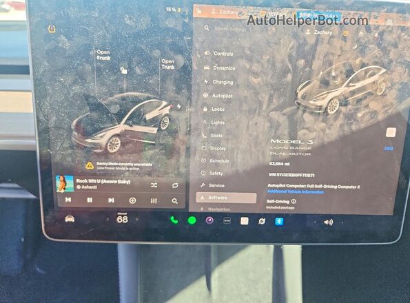 5YJ3E1EB0PF711871 2023 TESLA MODEL Charcoal Вид щитка приладів