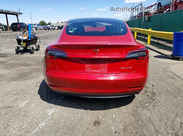 5YJ3E1EB1JF119905 2018 TESLA MODEL Красный Вид сзади