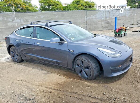5YJ3E1EB1KF386477 2019 TESLA MODEL Серый Передняя правая четверть