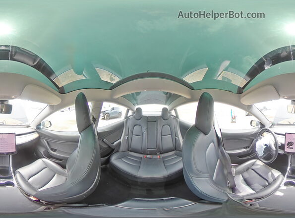 5YJ3E1EB1KF386477 2019 TESLA MODEL Серый Вид наклейки с VIN-кодом
