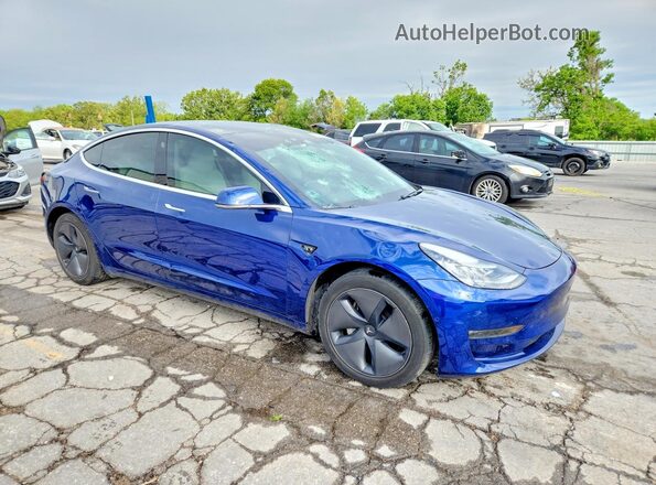 5YJ3E1EB1KF437119 2019 TESLA MODEL Blue Przód prawy