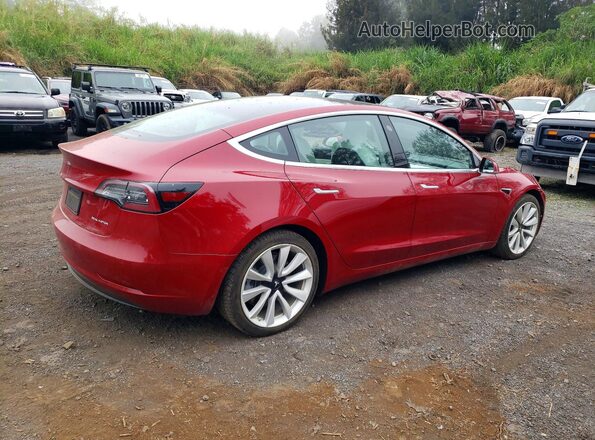 5YJ3E1EB1KF522249 2019 TESLA MODEL Burgundy Tył prawy