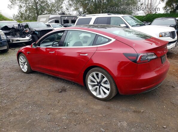 5YJ3E1EB1KF522249 2019 TESLA MODEL Burgundy Tył lewy