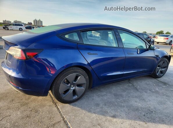5YJ3E1EB1MF087008 2021 TESLA MODEL Blue Tył prawy