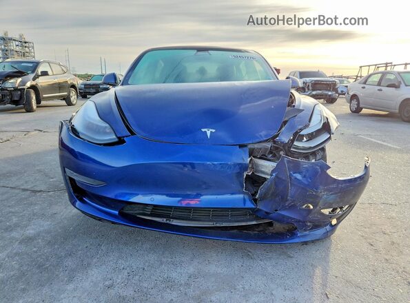 5YJ3E1EB1MF087008 2021 TESLA MODEL Blue Widok z przodu