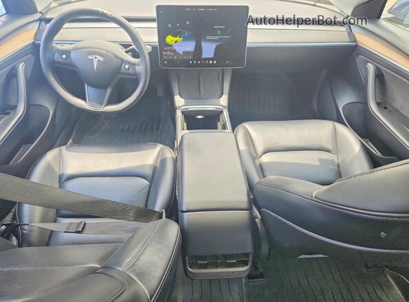 5YJ3E1EB1MF087008 2021 TESLA MODEL Blue Widok deski rozdzielczej