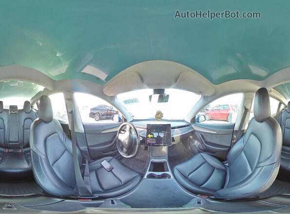 5YJ3E1EB1MF087008 2021 TESLA MODEL Blue Widok naklejki z numerem VIN