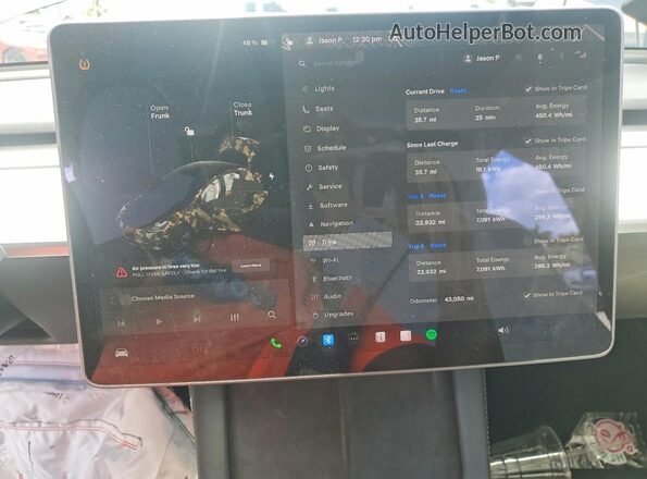 5YJ3E1EB1MF876338 2021 TESLA MODEL Серый Вид щитка приборов
