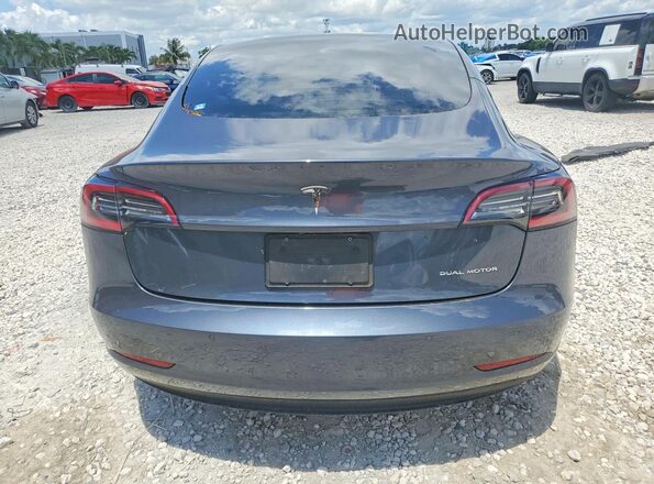 5YJ3E1EB1MF876338 2021 TESLA MODEL Серый Вид сзади