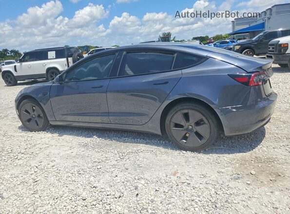 5YJ3E1EB1MF876338 2021 TESLA MODEL Серый Задняя левая четверть