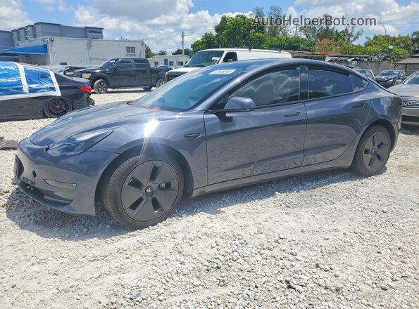 5YJ3E1EB1MF876338 2021 TESLA MODEL Серый Передняя левая четверть