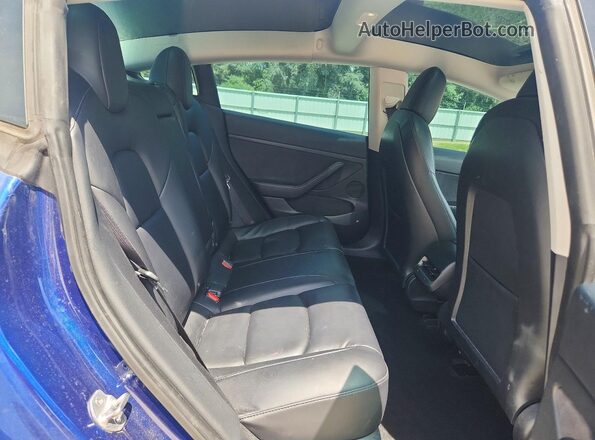 5YJ3E1EB1MF979856 2021 TESLA MODEL Синий Вид задней части салона