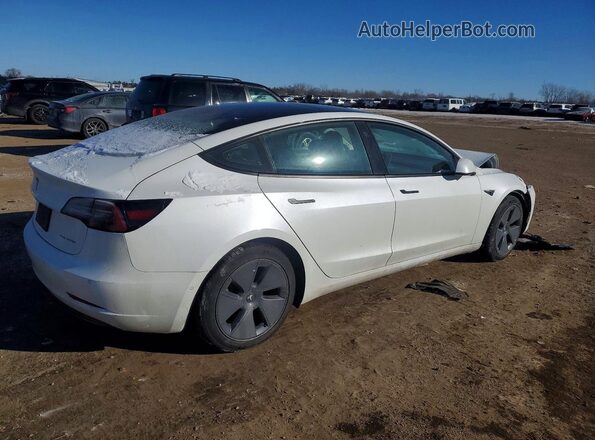5YJ3E1EB1NF173775 2022 TESLA MODEL Белый Задняя правая четверть