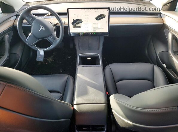 5YJ3E1EB1NF173775 2022 TESLA MODEL Белый Вид панели приборов