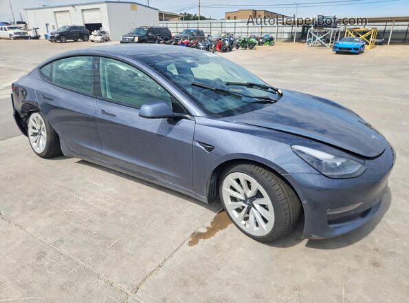 5YJ3E1EB1NF339969 2022 TESLA MODEL Gray Przód prawy