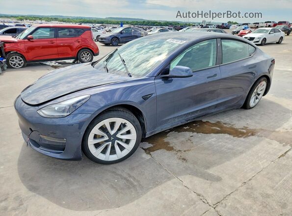 5YJ3E1EB1NF339969 2022 TESLA MODEL Gray Przód lewy