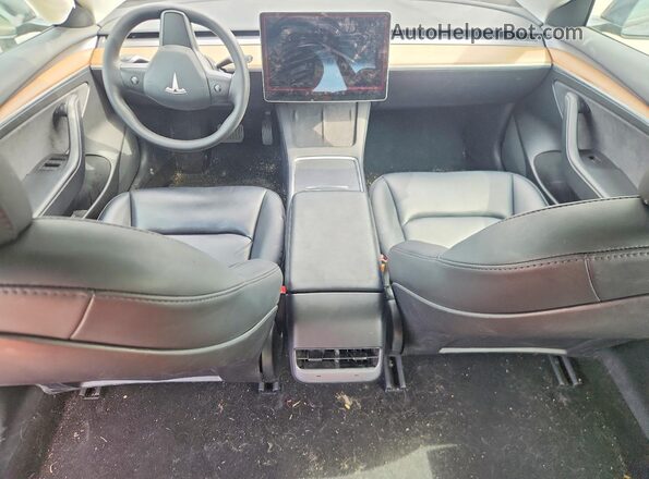 5YJ3E1EB1NF339969 2022 TESLA MODEL Gray Widok deski rozdzielczej