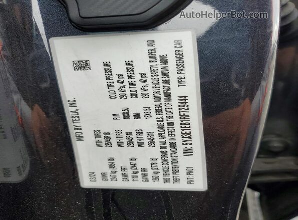 5YJ3E1EB1RF729444 2024 TESLA MODEL Угольный Вид подкапотного пространства