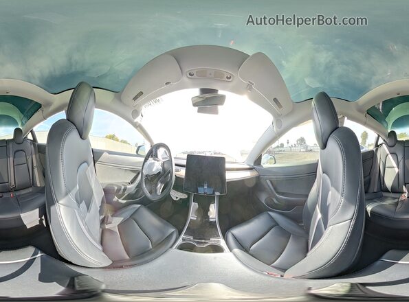5YJ3E1EB2JF067457 2018 TESLA MODEL White Widok wnętrza 360 stopni