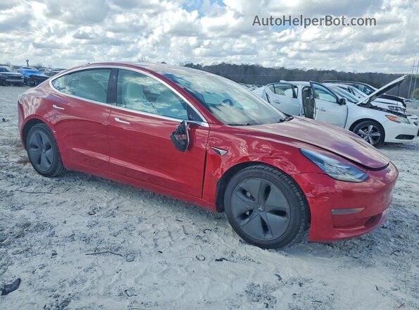 5YJ3E1EB2JF075106 2018 TESLA MODEL Красный Передняя правая четверть