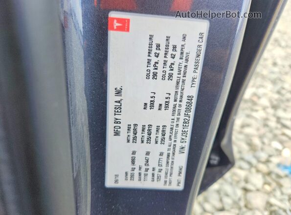 5YJ3E1EB2JF086848 2018 TESLA MODEL Серый Вид подкапотного пространства