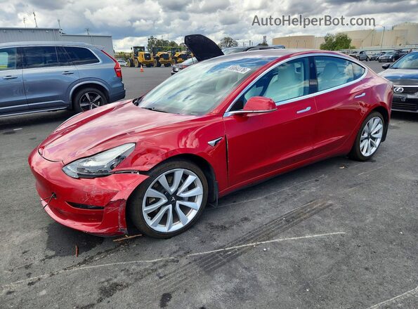 5YJ3E1EB2JF097588 2018 TESLA MODEL Red Vista tres cuartos delantera izquierda