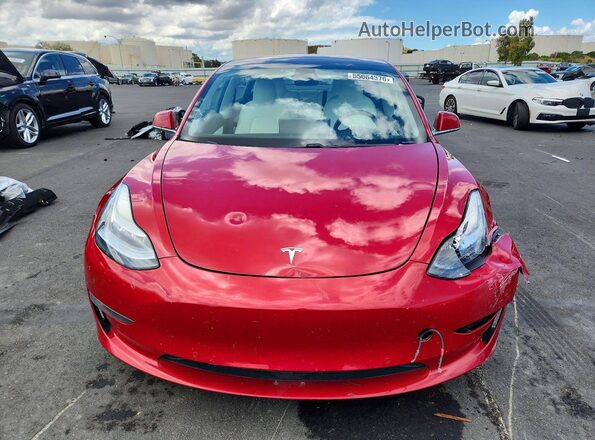5YJ3E1EB2JF097588 2018 TESLA MODEL Red Vista frontal