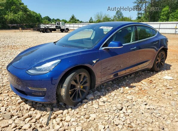 5YJ3E1EB2KF187387 2019 TESLA MODEL Синий Передняя левая четверть