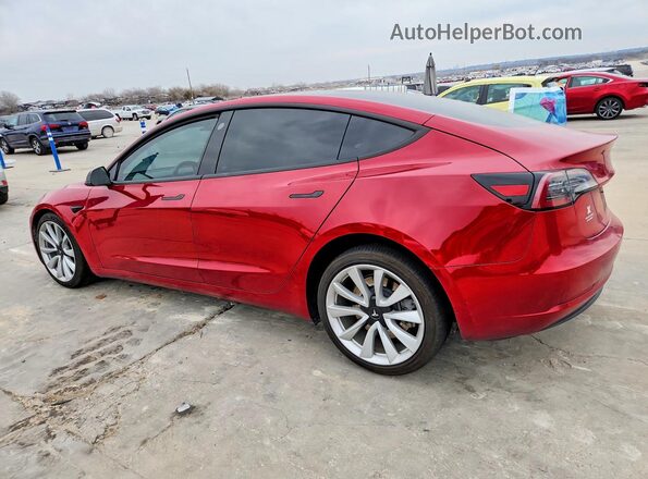 5YJ3E1EB2KF210604 2019 TESLA MODEL Red უკანა მარცხენა