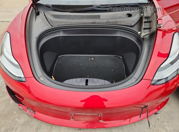 5YJ3E1EB2KF210604 2019 TESLA MODEL Red უკანა სალონის ხედი