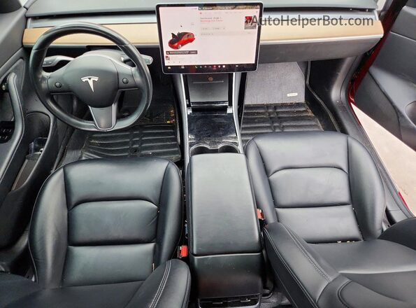 5YJ3E1EB2KF210604 2019 TESLA MODEL Red წინა პანელის ხედი