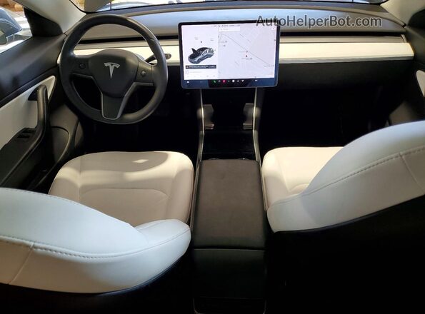 5YJ3E1EB2KF437792 2019 TESLA MODEL Gray Vista del salpicadero