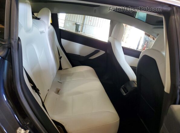5YJ3E1EB2KF437792 2019 TESLA MODEL Gray Vista de los asientos traseros