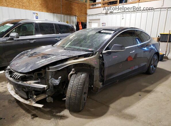 5YJ3E1EB2KF495692 2019 TESLA MODEL Gray Передня ліва чверть