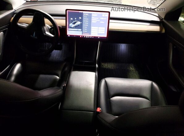 5YJ3E1EB2KF495692 2019 TESLA MODEL Gray Вид панелі приладів