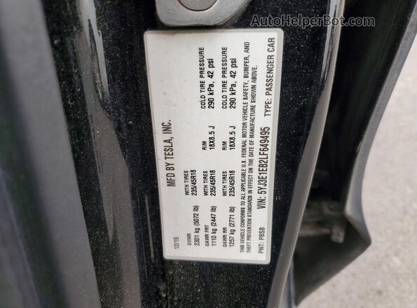 5YJ3E1EB2LF649495 2020 TESLA MODEL Серый Вид подкапотного пространства