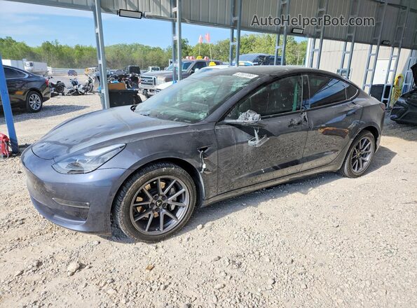 5YJ3E1EB2MF044099 2021 TESLA MODEL Charcoal Vista tres cuartos delantera izquierda