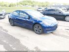 2022 Tesla Model 3 Long Range Dual Motor All-wheel Drive Blue vin: 5YJ3E1EB2NF208047