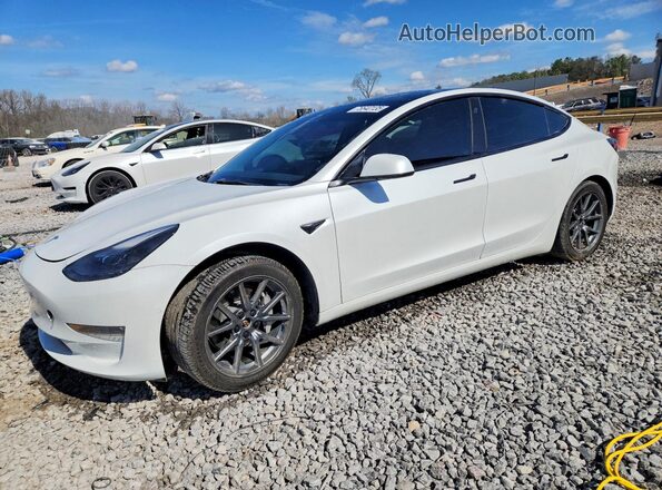 5YJ3E1EB2NF244580 2022 TESLA MODEL White Vista tres cuartos delantera izquierda