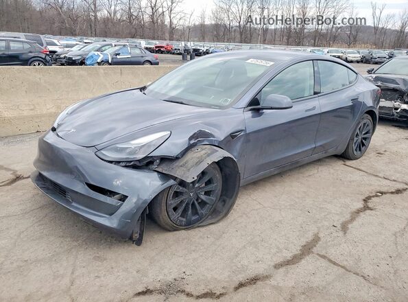 5YJ3E1EB2NF285811 2022 TESLA MODEL Серый Передняя левая четверть