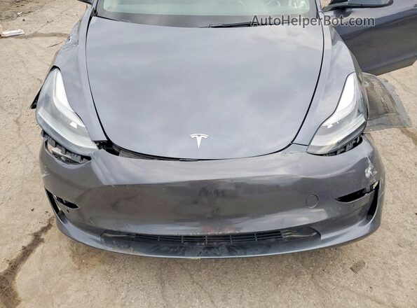 5YJ3E1EB2NF285811 2022 TESLA MODEL Серый Вид задней части салона